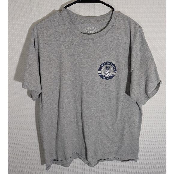 Love & Pineapples Large Gray Graphic T Shirt Diamonds Softball Baseball Sports - Picture 3 of 5